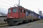 Ae 610 420-2 ist beim Bahnhof Sissach abgestellt.