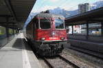 SBB Lok Re6/6 11644 mit der Computernummer 620 044-8 am 25.04.17 in Landquart