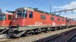 Vorserienlok Re 6/6 11604 Faido, abgestellt im Bahnhof Bülach 14.04.2017.