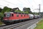 Re 620 018-2  Dübendorf  auf Bergfahrt bei Zeihen AG am 27.08.2018, baustellenbedingt auf dem  falschen  Gleis.