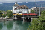 SBB CARGO Re 620018 „Dübendorf“ und Re 620025 „Oensingen“ als Zug 62147 (BIRB-RBL) auf der Aarebrücke Solothurn am 1.