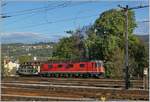 Die SBB Re 6/6 11656  Travers  im Rangierbahnhof Biel, Rechts im Bild das Ausfahrsignal G 7-9.