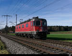 SBB - Lokzug  Re 6/6   620 085-1 unterwegs bei Lyssach am 20.02.2020