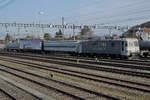 RailAdventure/RADVE.
Überführung Twindexx-WR mit der Re 620 003-4 anlässlich einem Zwischenhalt im Güterbahnhof Solothurn am 22. März. 2020.
Foto: Walter Ruetsch