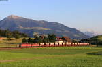 11667 und 11245 mit einem Holcimzug bei Buonas 23.6.20