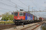 Re 620 039-8 durchfährt den Bahnhof Pratteln.