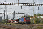 Re 620 063-8 durchfährt den Bahnhof Pratteln.