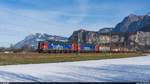 SBB Cargo Re 6/6 11607  Wattwil  und 11686  Hochdorf  mit WLV-Zug Buchs - RB Limmattal am 9.