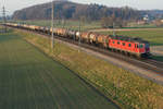 Re 6/6 11620  Wangen bei Olten  mit einem Kesselwagenzug in der Abendsonne bei Bollodingen am 7.