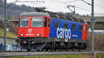 Re 620 027-3  Luterbach-Attisholz , R3 23.02.2021, als Lokzug unterwegs nach Basel zwischen Sissach und Itingen BL am 04.03.2021.