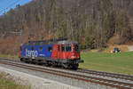 Re 620 039-8 fährt solo Richtung Bahnhof Tecknau.