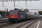 Re 620 027-3 durchfährt den Bahnhof Rupperswil.