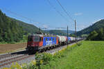 Re 620 047-1 fährt Richtung Bahnhof Gelterkinden.