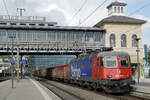 SBB CARGO NATIONAL Re 620 in Arth Goldau.
Re 620 081-0  IMMENSEE  mit einem Schrottzug auf der Fahrt in den Süden am 17. September 2021.
Foto: Walter Ruetsch