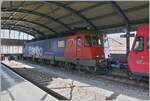 Die SBB Re 6/6 11610 (Re 620 010-9)  Spreitenbach hat den aus Fans-u Wagen bestehenden Güterzug 69701 von Lausanne-Triage nach Le Brassus gebracht und wartet und im Bahnhof von le Brassus auf die