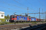 Doppeltraktion, mit den Loks 620 022-4 und 620 087-7 durchfährt am 25.10.2022 den Bahnhof Pratteln.