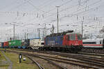 Re 620 083-6 durchfährt am 23.03.2023 den badischen Bahnhof.