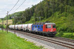 Re 620 089-3 fährt am 27.07.2023 Richtung Bahnhof Tecknau.