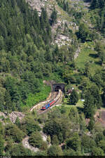 SBB Cargo Re 620 088 & Re 420 / Dazio Grande, 16. August 2023<br>
Bauextrazug Lugano Vedeggio - RB Limmattal