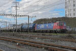 Re 620 088-5 durchfährt am 23.02.2024 den Bahnhof Pratteln.