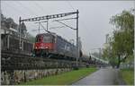 Es herrscht nicht gerade eitel Sonnenschein, als die SBB X-Rail Re 6/6 11688 (Re 620 088-5)   Linthal  mit dem  Spaghetti-Zug 47632 von Torino Orbassano (It) nach Perigny (F) kurz nach Villeneuve