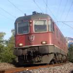 Re 6/6 mit Keeslzug bei Altendorf SZ am 21.09.2007