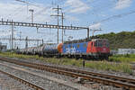 Re 620 087-7 durchfährt am 17.07.2024 den Bahnhof Pratteln.