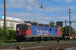 Re 620 021-6 durchfährt am 24.09.2024 den Bahnhof Pratteln.