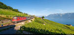 08.07.2024: SBB Cargo Re 620 080 in Bossière mit einem Güterzug von Payerne nach Lausanne-Triage