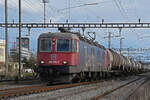 Re 620 011-7 durchfährt am 09.01.2025 den Bahnhof Pratteln.