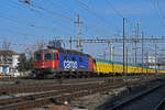 Re 620 060-4 durchfährt am 20.02.2025 den Bahnhof Pratteln.