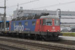 Re 620 028-1 durchfährt am 17.02.2025 den Bahnhof Rupperswil.