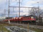 Re 6/6 11639 ''Murten'' am 11.2.09 mit einem Kieszug in Oberwinterthur