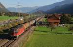 620 028 mit Kesselzug bei Flums (07.10.2009)