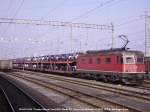 Re 6/6 11636 *Vernier-Meyrin* mit 64843 Buchs SG - Domat-Ems im Grenzbahnhof Buchs SG fahrbereit.