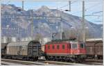 Re 6/6 11672  Balerna  wartet auf die Abfahrt in Buchs SG.