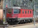 SBB - Schnappschuss der Re 6/6 11614 bei Rangierfahrt im Bahnhof Brig am 02.09.2013