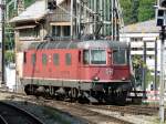 SBB - Re 6/6 11649 bei Rangierfahrt im Bahnhof Brig am 07.09.2013