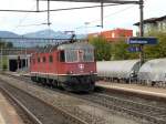 SBB - Lokzug mit der Re 6/6 11615 bei der durchfahrt im Bahnhof Bellinzona am 18.09.2013