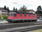 SBB - Re 6/6  11631 im Bahnhofsareal in Aarberg am 16.11.2014