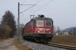 SBB: Güterzug mit der Re 6/6 11626  ZOLLIKOFEN  bei Gutenburg am 19.