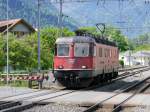 SBB - Re 6/6 11617 auf den Geleisen der RhB in Domat-Ems auf Lokfahrt am 07.05.2015