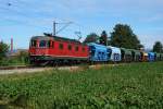 SBB: Farbenfroher Kieszug mit der Re 6/6 11616  ILLNAU-EFFRETIKON  zwischen Lotzwil und Madiswil auf der Fahrt nach Huttwil am 28.