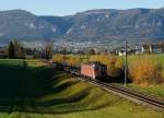 SBB: Kurzgüterzug zwischen Solothurn und Biberist in der letzten Abendsonne des 18.