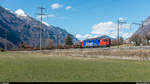 Die erst seit zwei Wochen in dieser Lackierung verkehrende Re 6/6 11623  Rupperswil  mit einem Schienentransport Basel - Chiasso am 14.