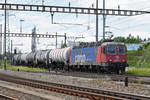 Re 620 087-7 durchfährt den Bahnhof Pratteln. Die Aufnahme stammt vom 01.06.2018.