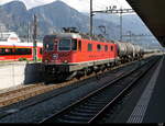 SBB - Re 6/6  620 056-2 mit Zisternenwagen in Landquart am 30.07.2018