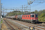 Re 620 015-8 durchfährt den Bahnhof Möhlin.