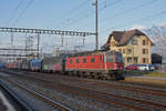 Re 620 022-4 durchfährt den Bahnhof Rupperswil.