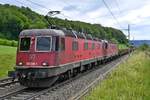 Re 620 028-1  Konolfingen  zusammen mit Re 6/6 11621  Taverne-Torricella  am Morgen des 06.06.2020 unterwegs nach Basel, aufgenommen bei Villnachern AG.